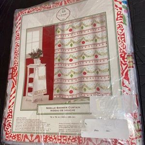 Dena Christmas Fabric Shower Curtain Noelle Home Bathroom